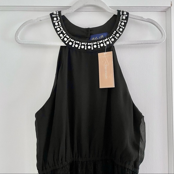 Francesca’s Black Pearl and lace dress - Picture 2 of 7
